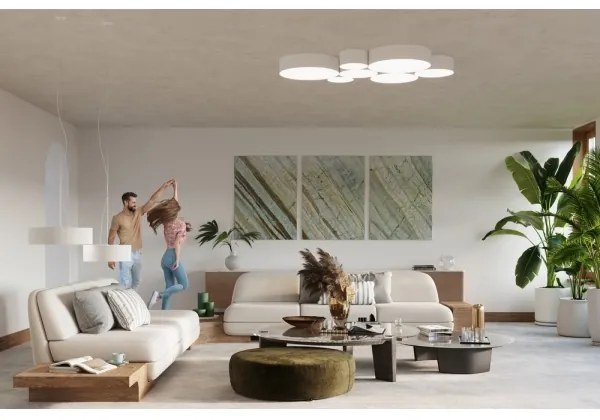 Csillár zsinóron ARENA 45 3xE27/60W/230V fehér