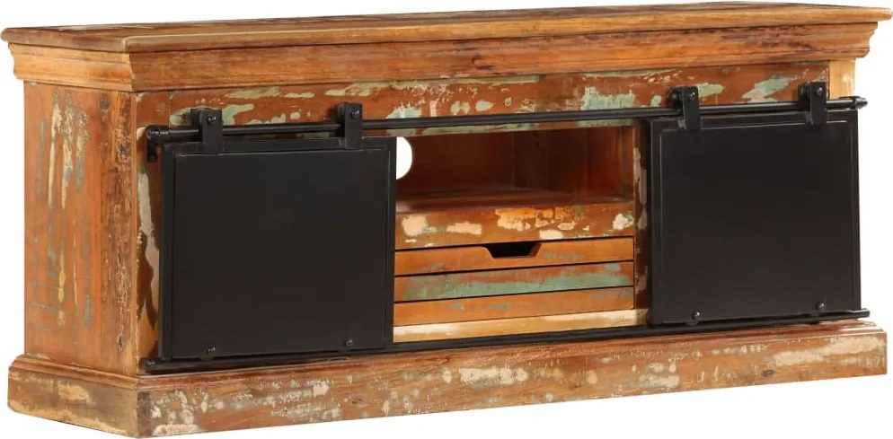 vidaXL tömör újrahasznosított fa TV-szekrény 110 x 30 x 45 cm