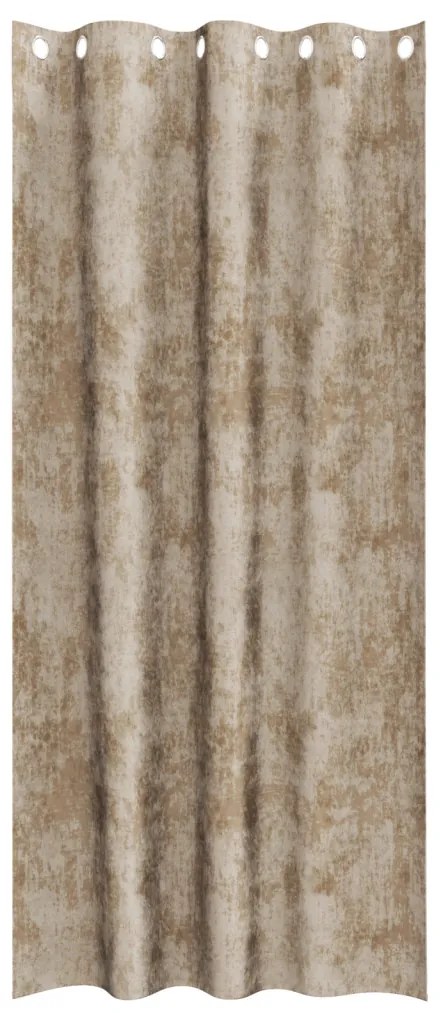 prémium poliészter függöny 2 db szemfüggönnyel Sampanye 225x140 cm