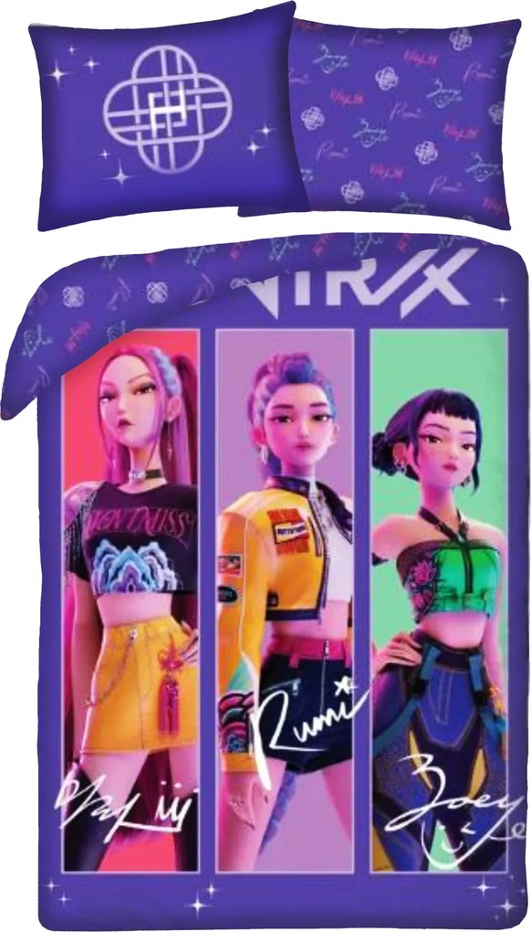 K-pop Démonvadászok Stage Queens ágyneműhuzat 140×200cm, 70×90 cm