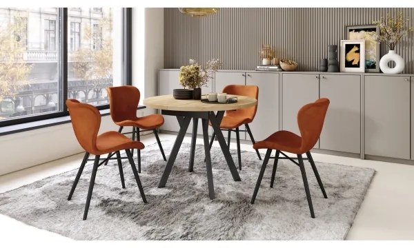 Étkezőasztal ARTUR craft tölgy/fekete