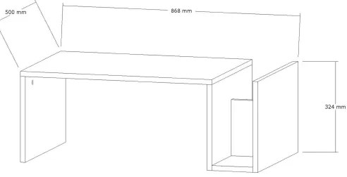 Dohányzóasztal MONEL, márvány dekor, bézs