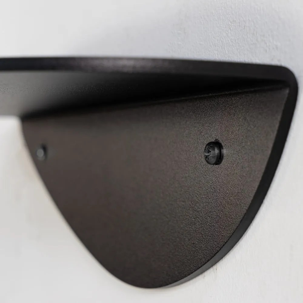 Fekete fém fali polc 34 cm Pipa – Spinder Design