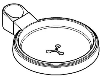 GROHE 27206000 - RELEXA szappantartó a zuhanyrúdhoz (O 22 vagy 25 mm), átlátszó