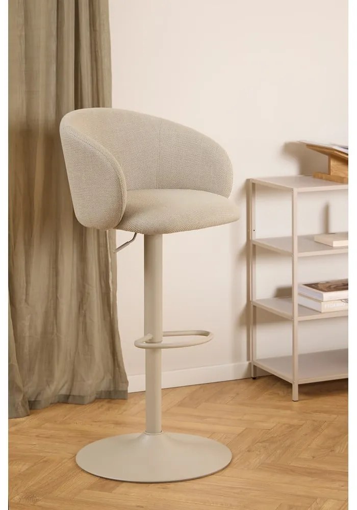 Bézs állítható magasságú karfás bárszék (ülésmagasság 86 cm) Eleanor – Actona