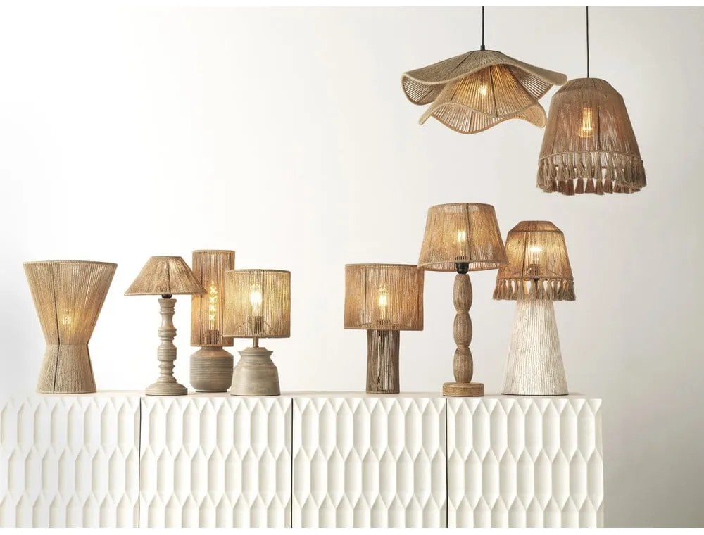 Natúr színű asztali lámpa (magasság 24 cm) – Geese