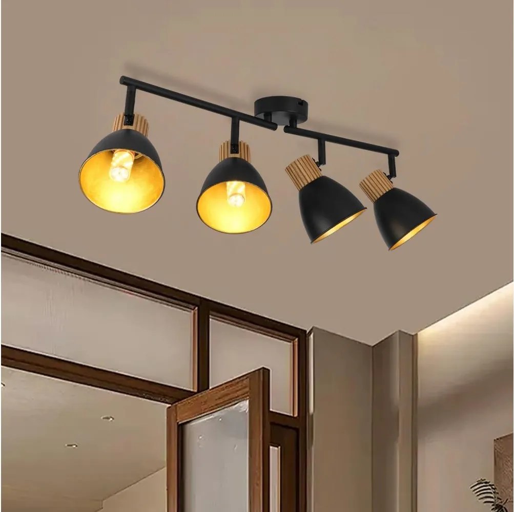 Brilagi - Spotlámpa ODENSE 4xE14/10W/230V fa/fekete