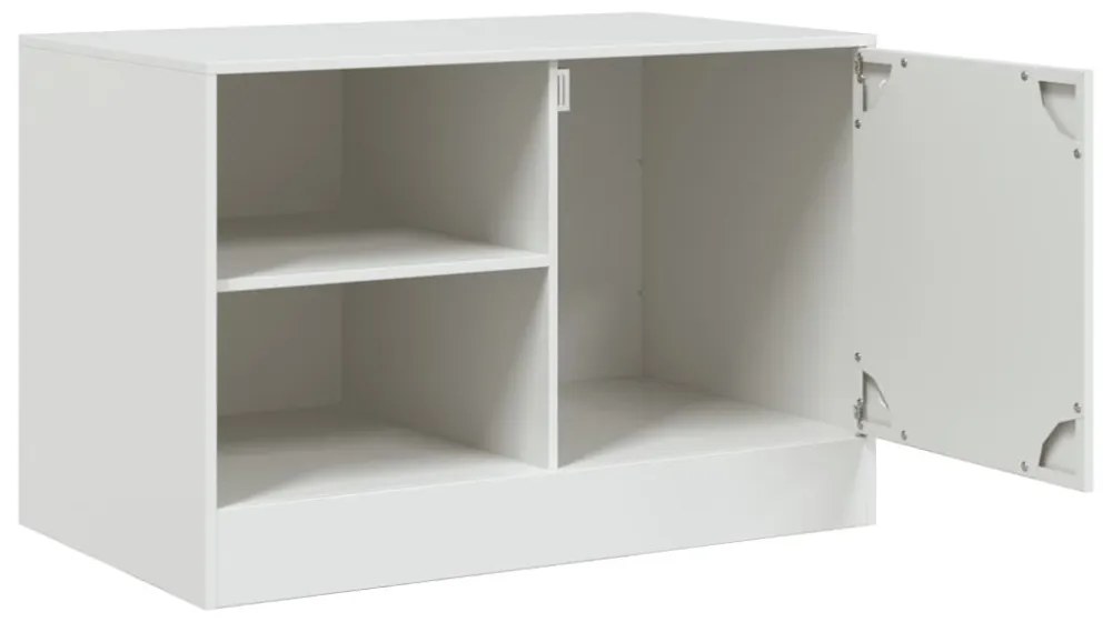 2 db fehér acél TV-szekrény 67 x 39 x 44 cm