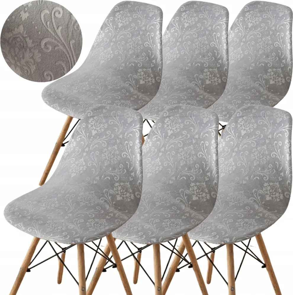 6 Db-os Székhuzat Szett Skandináv Velúr Szék Oeko-tex