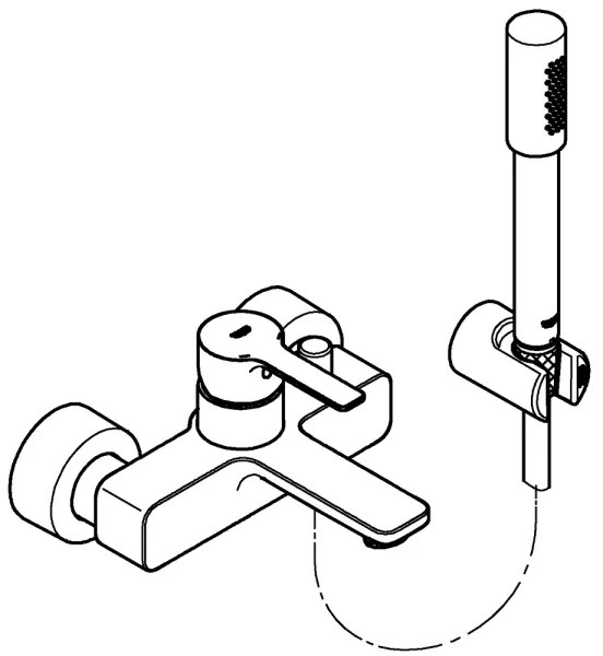 GROHE 33850001 - LINEARE kádcsaptelep DN 15, fényes króm