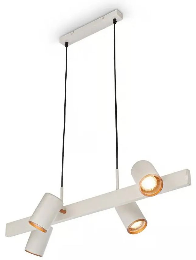 Briloner 4058044 - ERA kábeles függeszték 4xGU10/10W/230V krémszínű