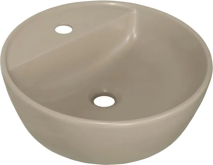 CeraStyle ONE - PULTRA ültethető - Top Counter mosdó - MATT BÉZS - csaplyukas - átm. 42 cm