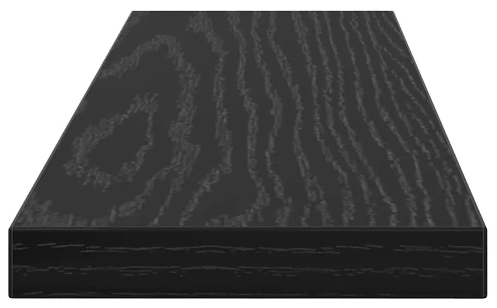 Polcos könyvespolc 4 pcs Fekete 40 x 10 x 1.5 cm Faanyag