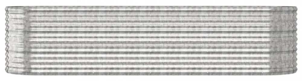 ezüstszínű horganyzott acél kerti magaságyás 296x80x68 cm