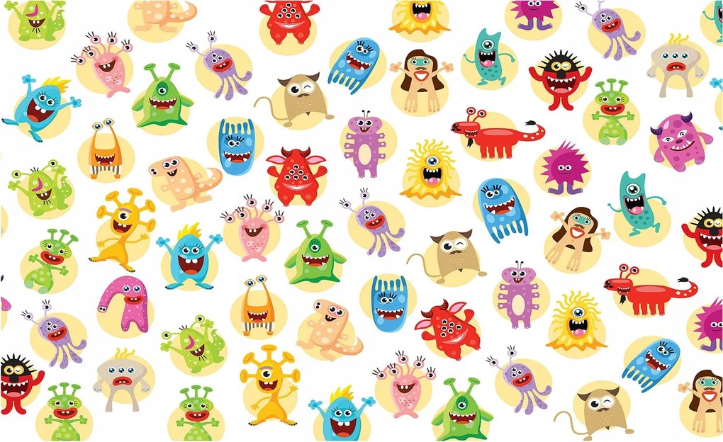 Fotótapéta Vidám szörnyek a gyerekszobába vinil 312x219 +ragasztó