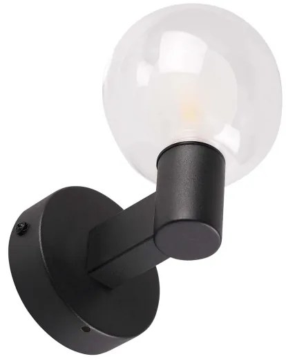 Fürdőszobai fali lámpatest POLA 1xG9/5W/230V IP44 fekete/átlátszó
