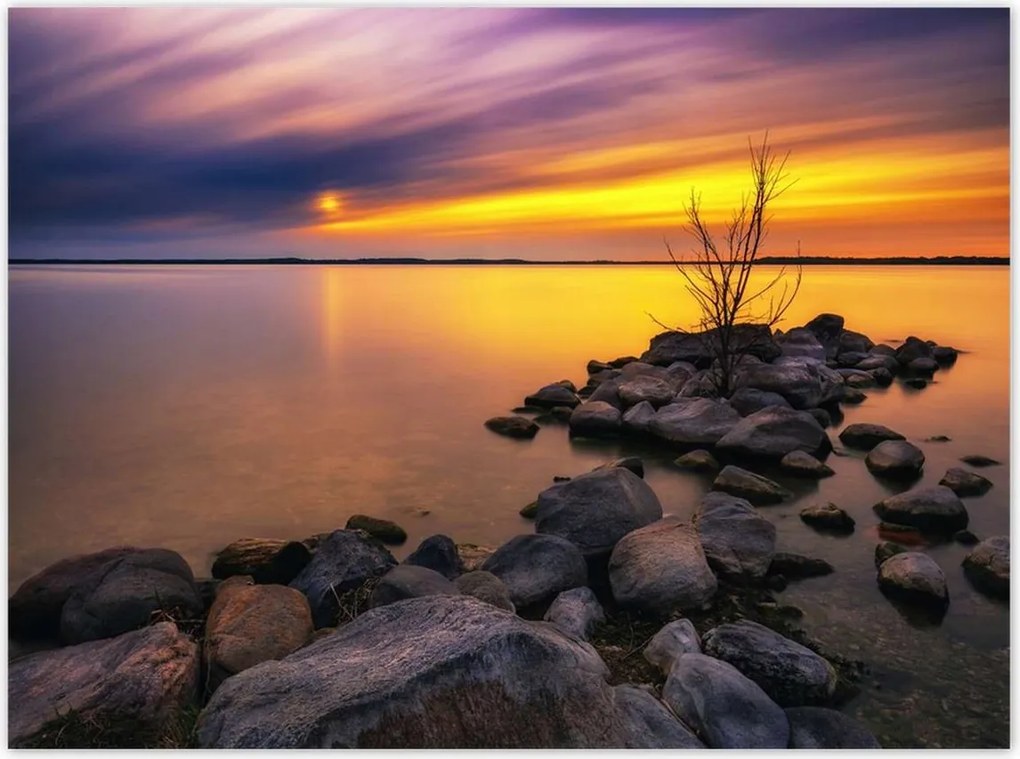 Poszterek 135x100 Sziklák Tenger Naplemente