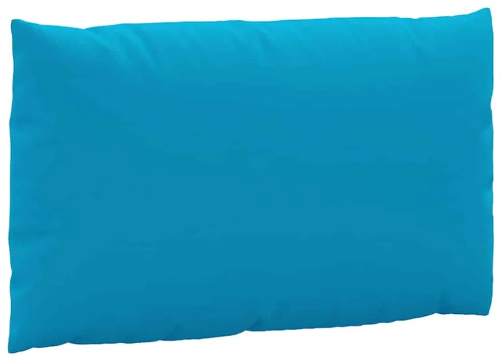 2 db világoskék szövet raklapkanapé-párna