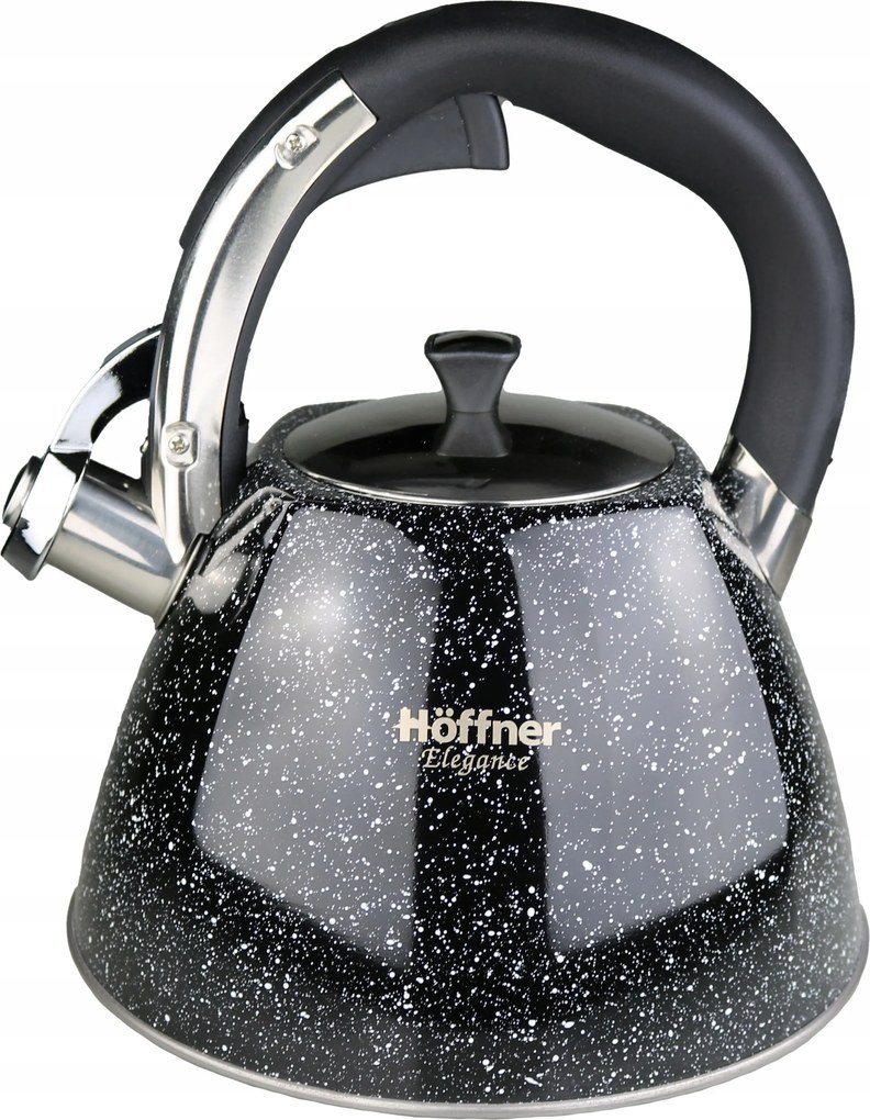 Acél Vízforraló Síppal Rozsdamentes Acél 3L Hoffner Elegance