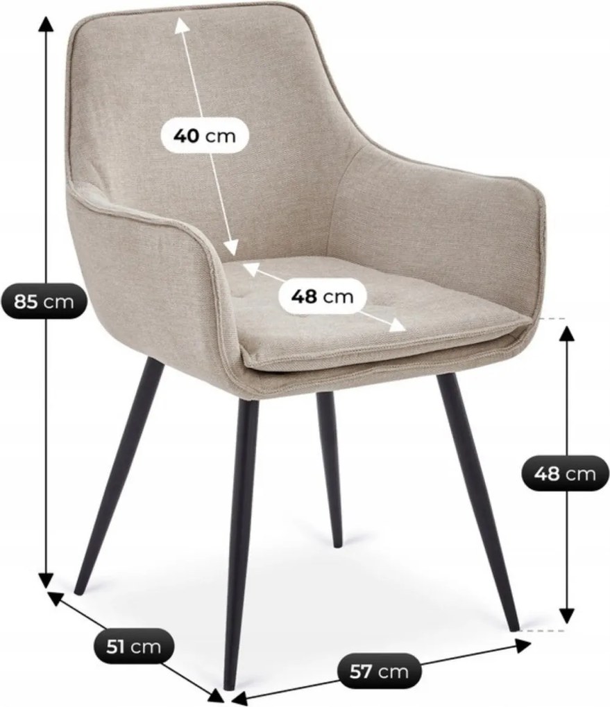 Szék krém színben. EDRICK