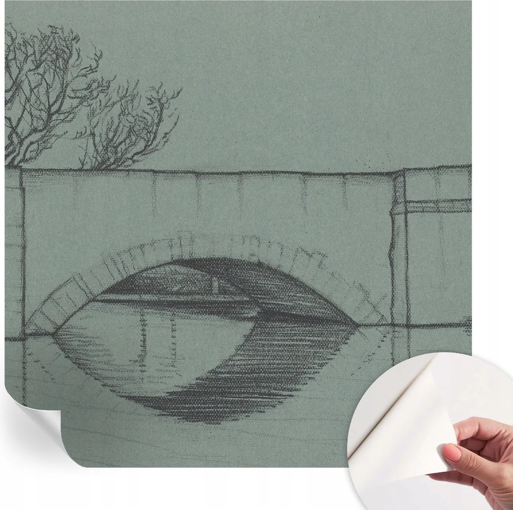 Öntapadós Dekoratív Fotótapéta Hálószobába Íves híd 250x250 cm