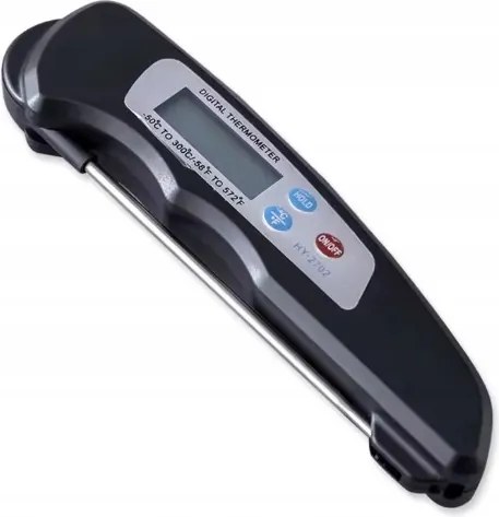 Összecsukható Konyhai Hőmérő Élelmiszerhez Húshoz Digitális Szonda Fekete