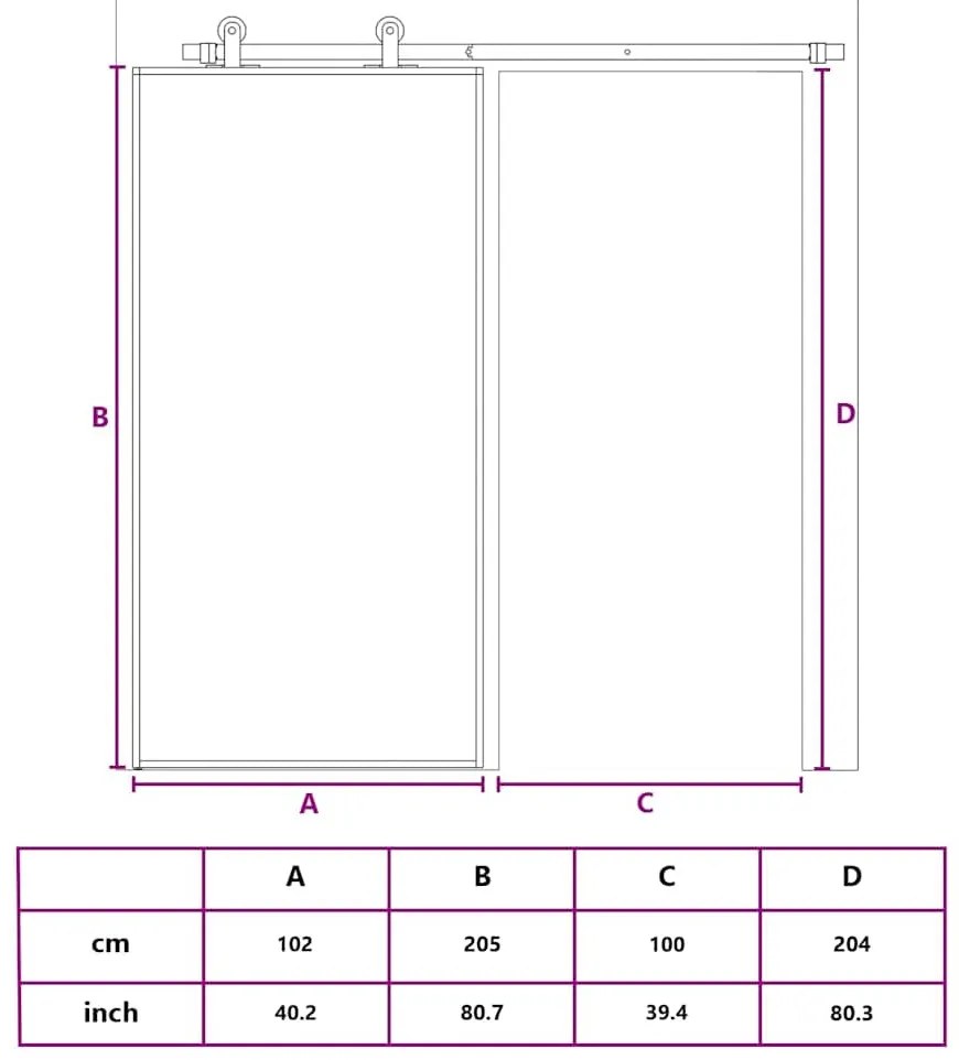 fekete matt ESG üveg és alumínium tolóajtó 102,5x205 cm
