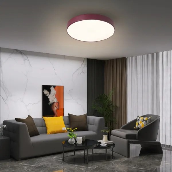 Brilagi-LED POOL mennyezeti lámpatest LED/48W/230V 3000/4000/6000K 40 cm bordó