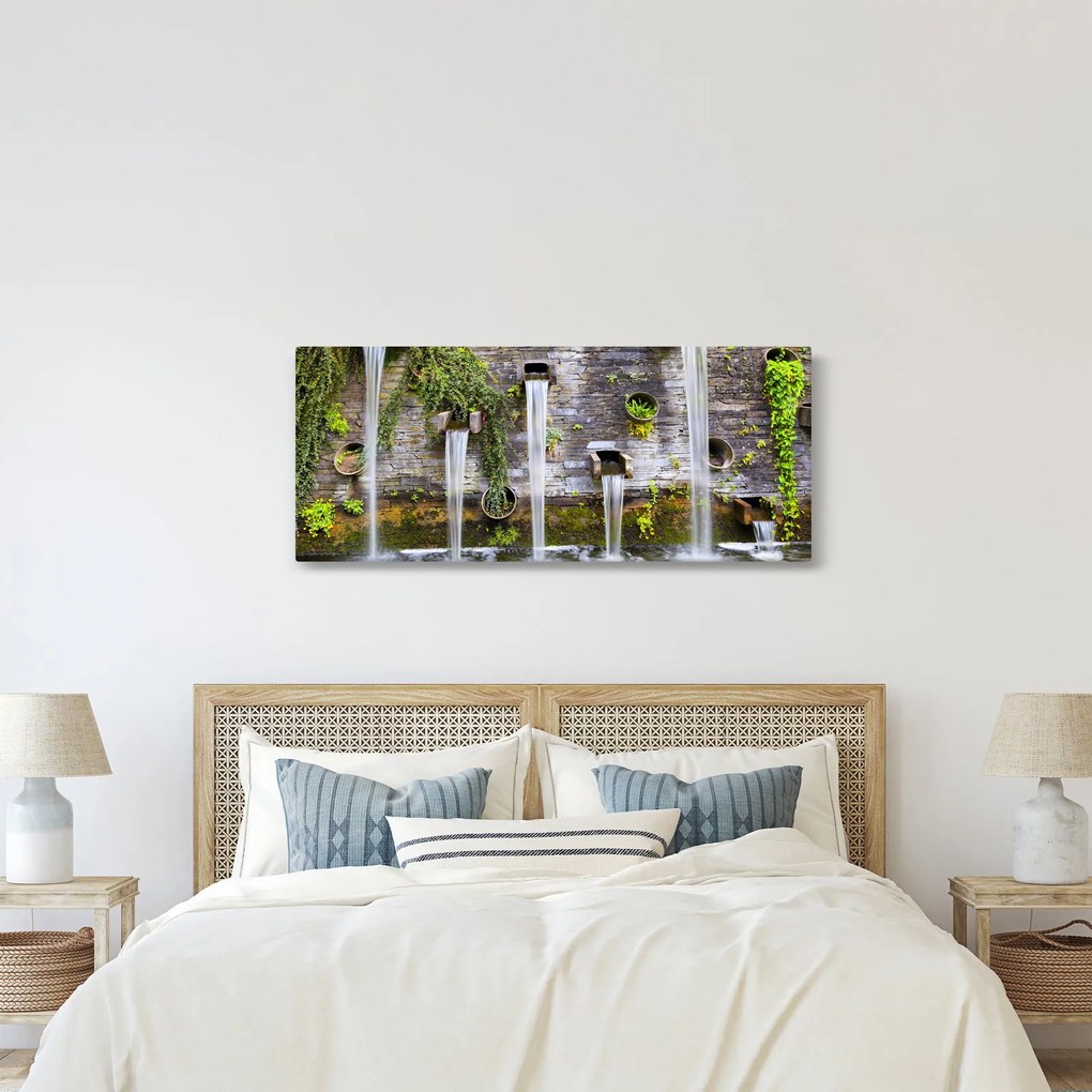 Kép - Kőfal, Hamburg, Németország (120x50 cm)
