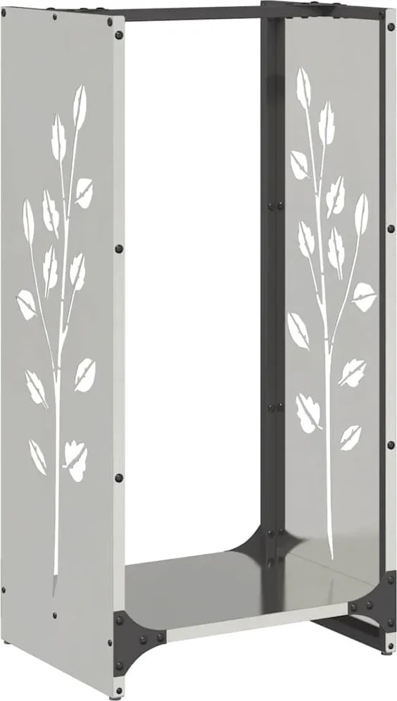 vidaXL rozsdamentes acél tűzifatároló 40x30x80 cm