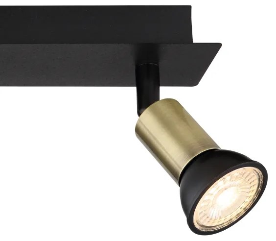 Globo 57998-3B - Spotlámpa DREW 3xGU10/35W/230V fekete/réz