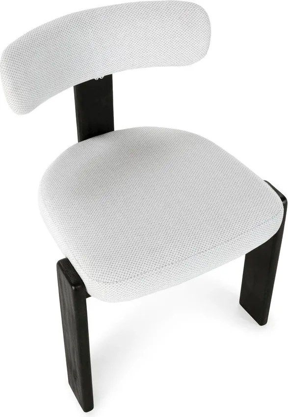 Fekete-világosszürke kárpitozott étkezőszék szett 2 db-os Nadia – MOME