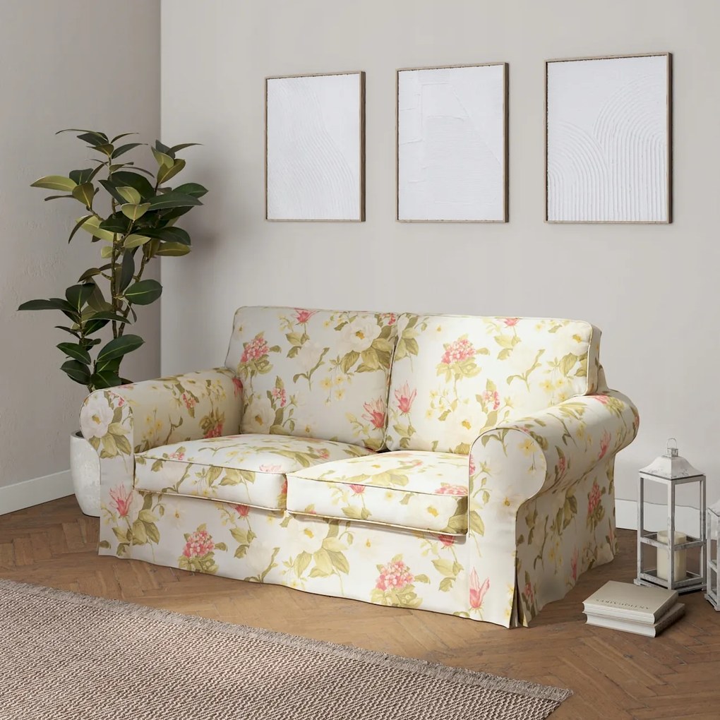 Ektorp 2 személyes kanapé huzat, összecsukható, Ikea sárga