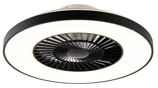 Fekete mennyezeti ventilátor csillaghatású, szabályozható LED-del - Climo