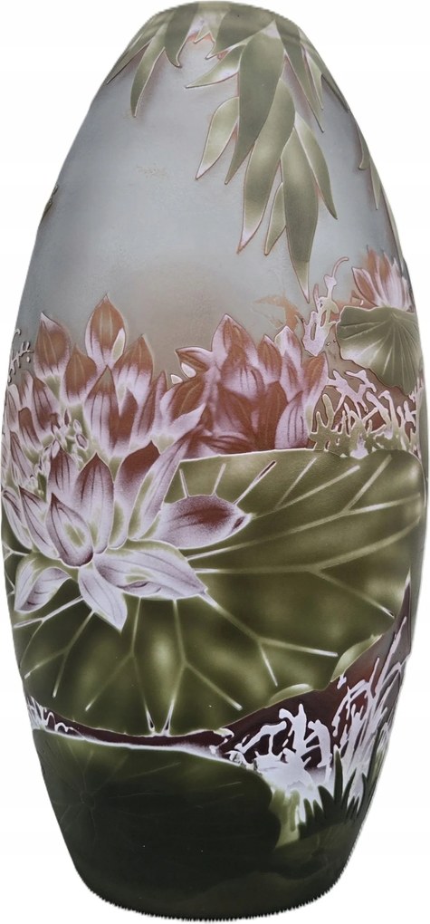 Üveg váza színes kék üveg Ajándék váza kézműves dekoráció