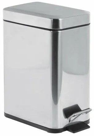 AQUALINE GAQ005 Simple line hulladékkosár,téglalap alakú, 5 l, rozsdamentes acél