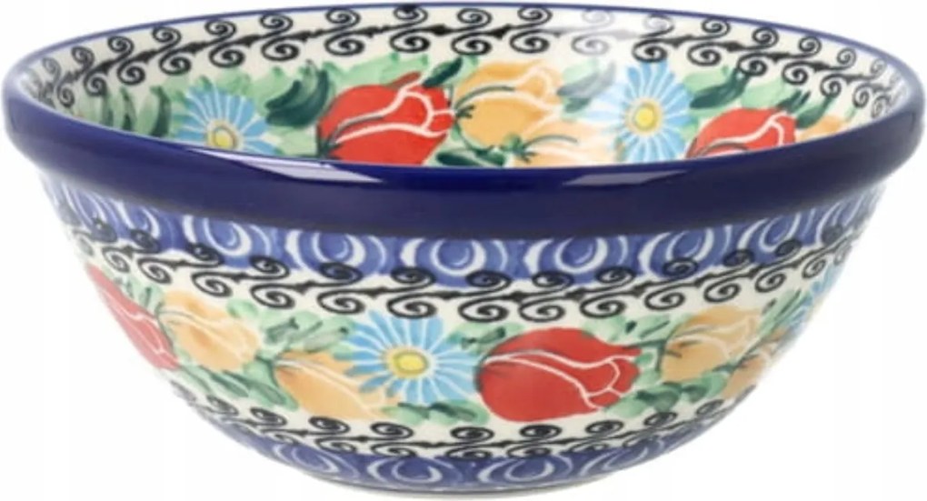 Tál Művészi Kerámia Bolesławiec 1 Műfaj 0,4L M059 Dek4475 Tulipánok