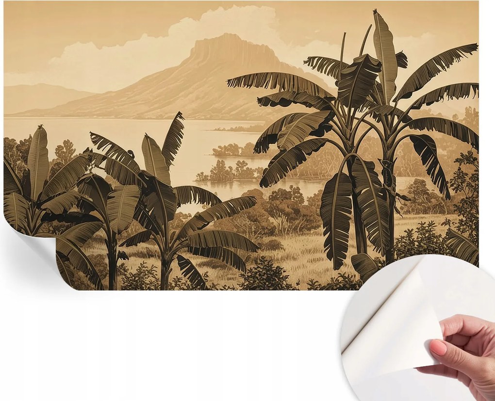 Öntapadós tapéta Fali furnér 3D hatás Trópusi panoráma 416x254