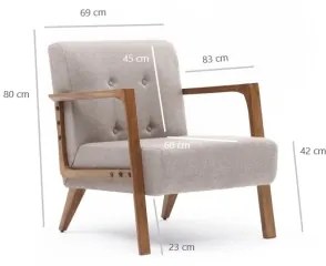 krémszínű DELI fotel