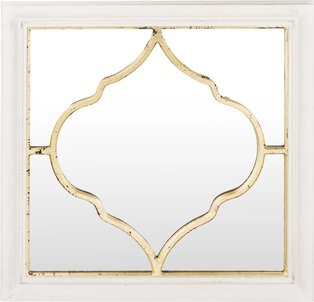 Nagy tükör Ablak Ekrü Arany Retro Fali Dekoráció