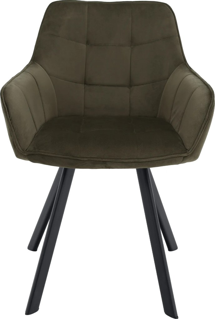 Design fotel, zöld Velvet/fekete, PETIN