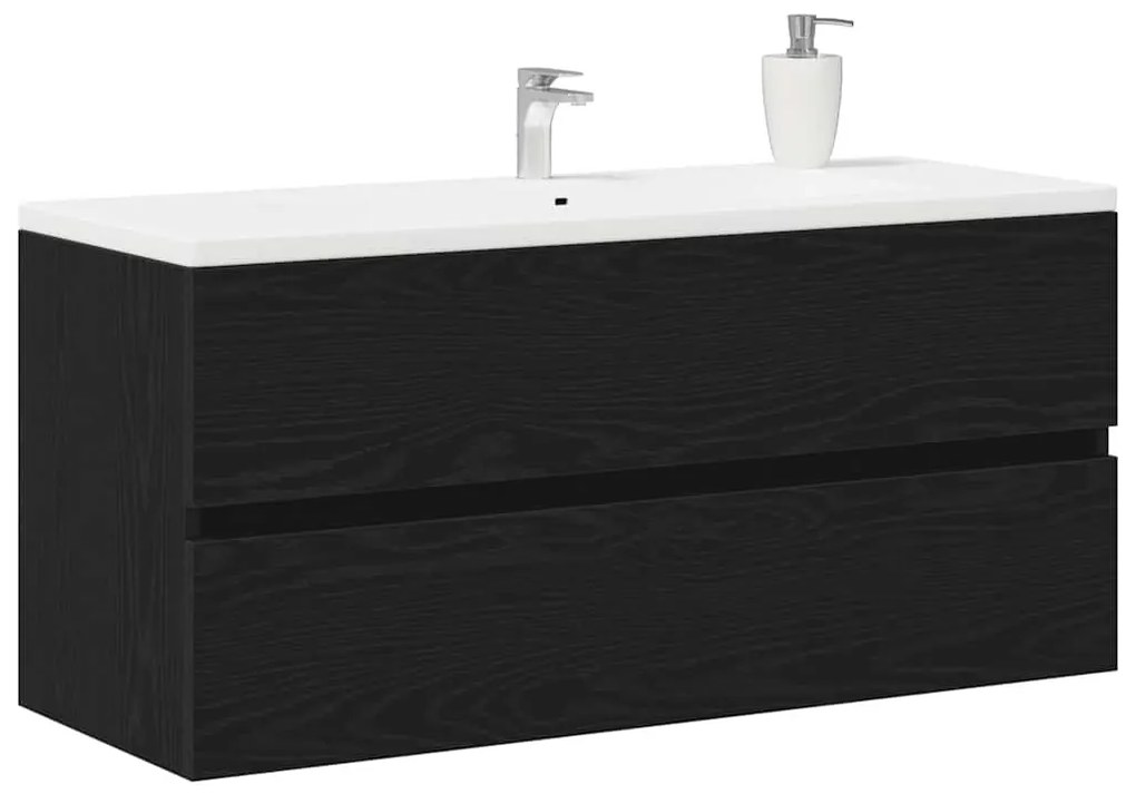 Fekete tölgy forgácslap mosdószekrény 100 x 38,5 x 45 cm