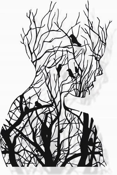 Áttört Kép 3D 59X40 Ember A Liba Fali Dekoráció