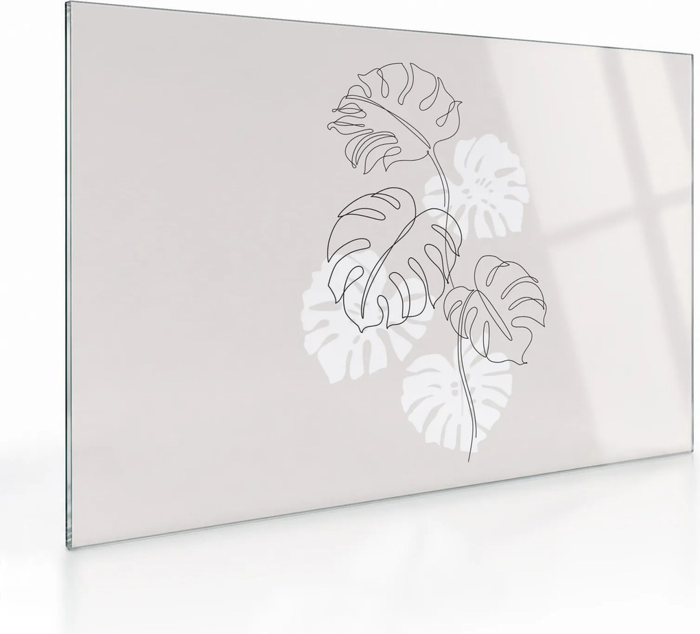 Üveg kép - VonalÜveg kép monstera N⁰3 (70x50 cm)