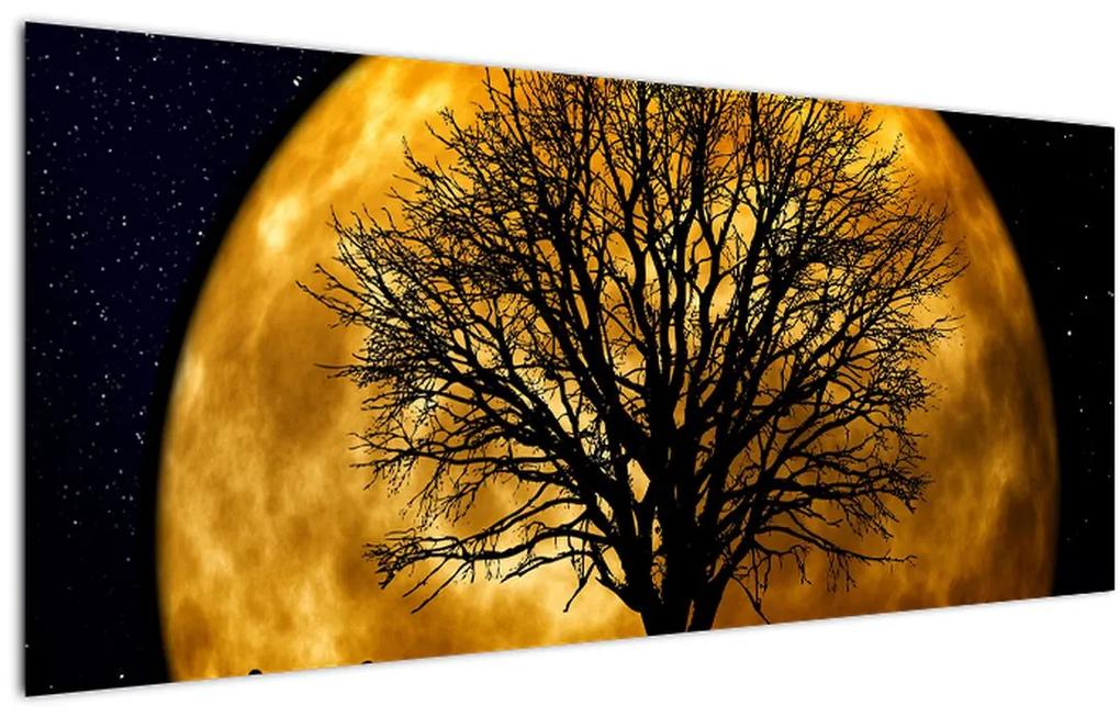 Holdok és sziluettek képe (120x50 cm)