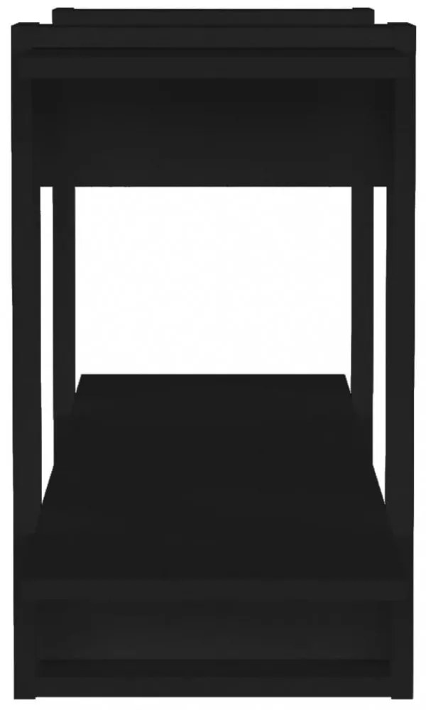 fekete szerelt fa könyvszekrény 100 x 30 x 51 cm