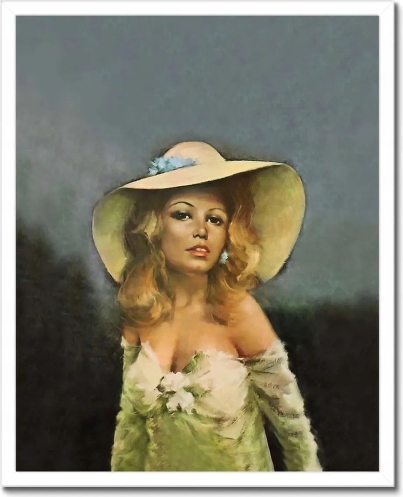 Poszterek keretben 40x50 Brigitte Bardot Kalap