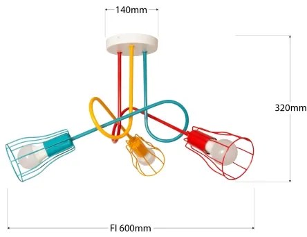 Felületre szerelhető csillár OXFORD 3xE27/15W/230V