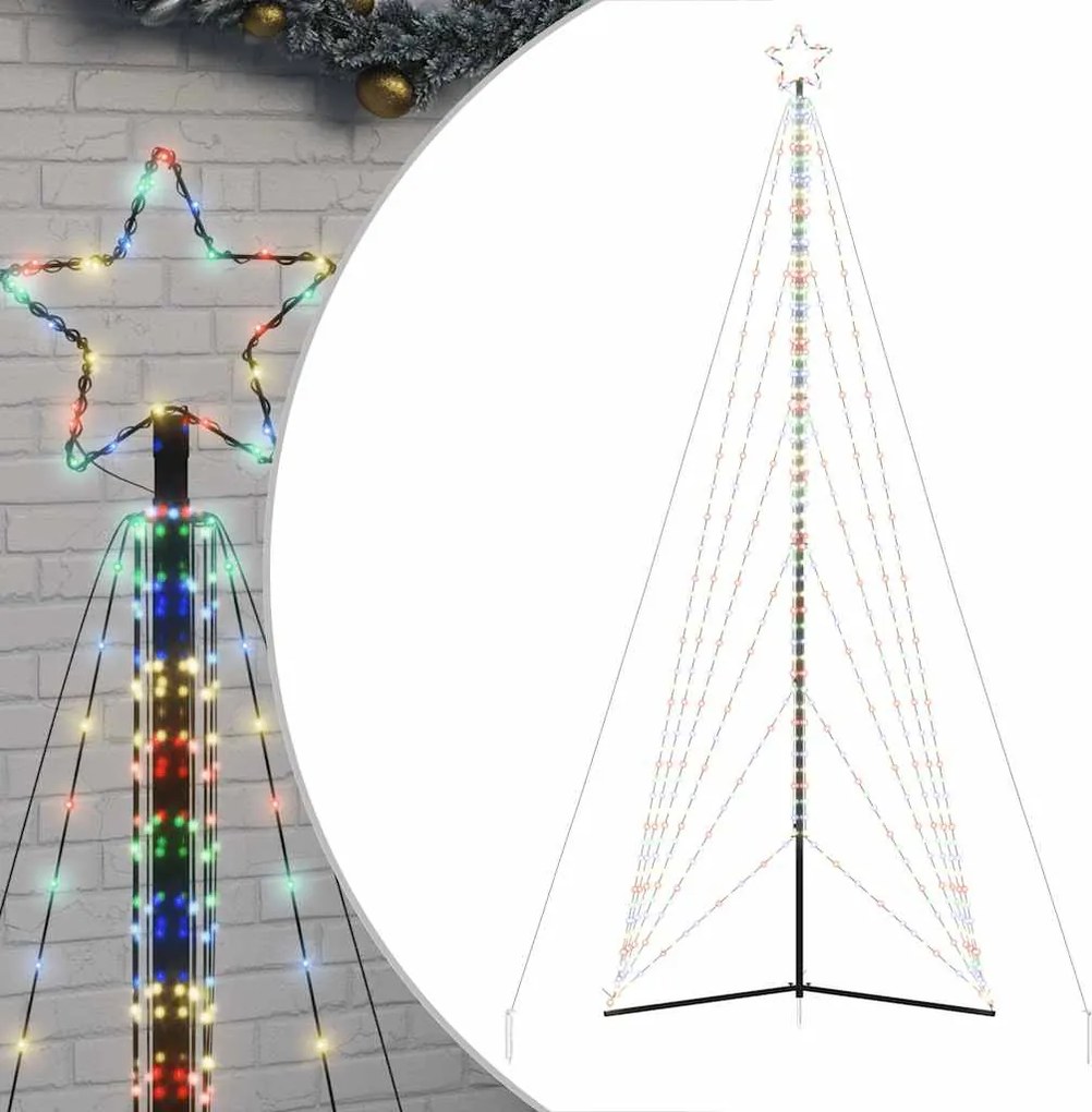 vidaXL színes LED karácsonyfa 861 LED 478 cm