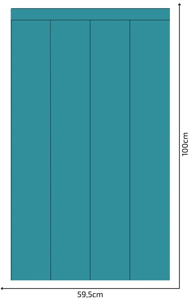 PIPPER. Textil öntapadó tapéta - Egy téglalap - Kék-zöld színű Méret: 100cm, Szín: Kombináció